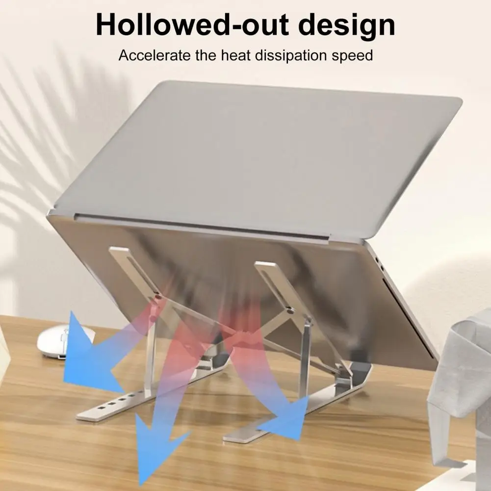 Нескользящий кронштейн для ноутбука, портативная подставка для ноутбука с регулируемой высотой, прочная несущая способность, складная для комфорта