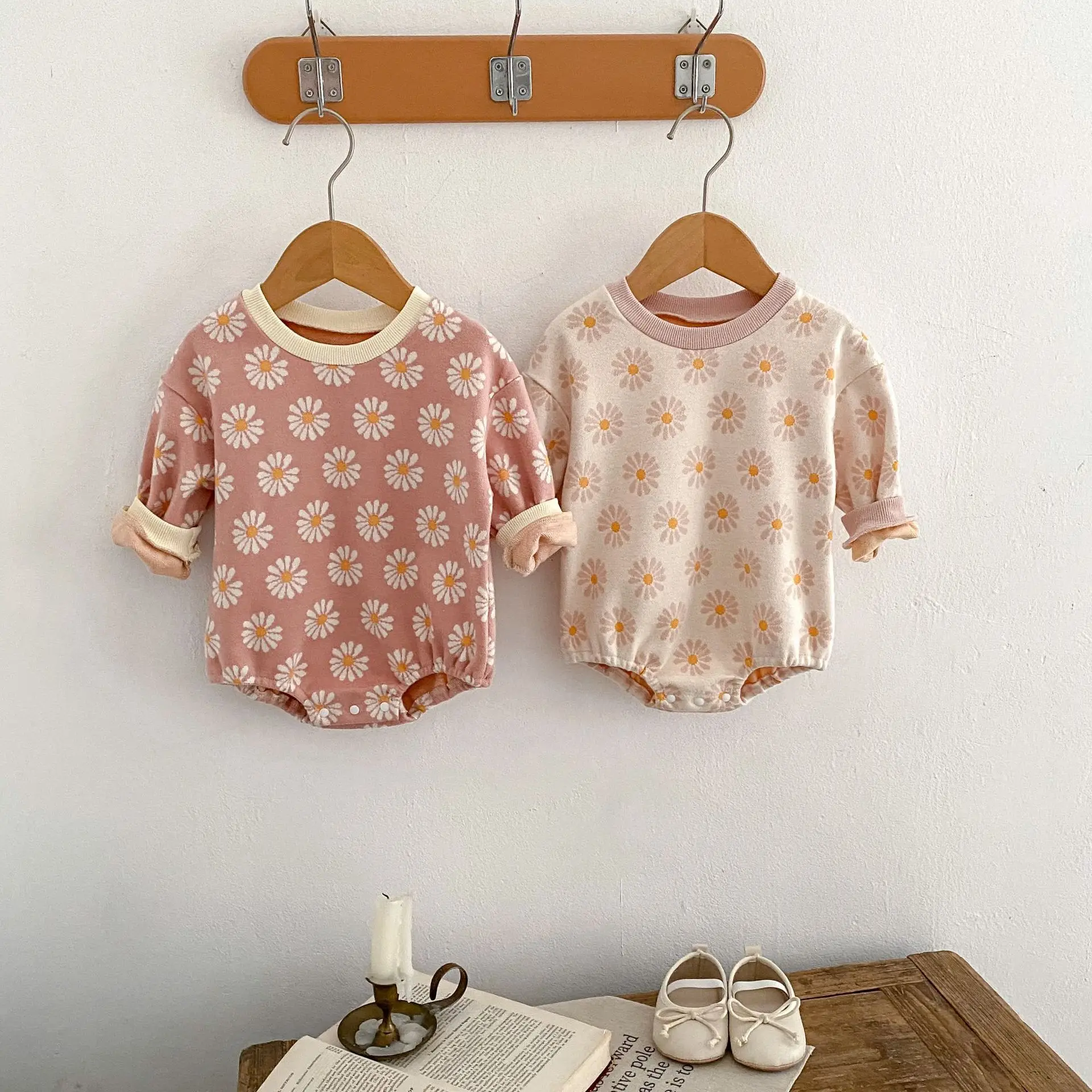 Dollbling autumn clothing baby girl 2024 new arrival sweater pure cotton Romper knitting romper