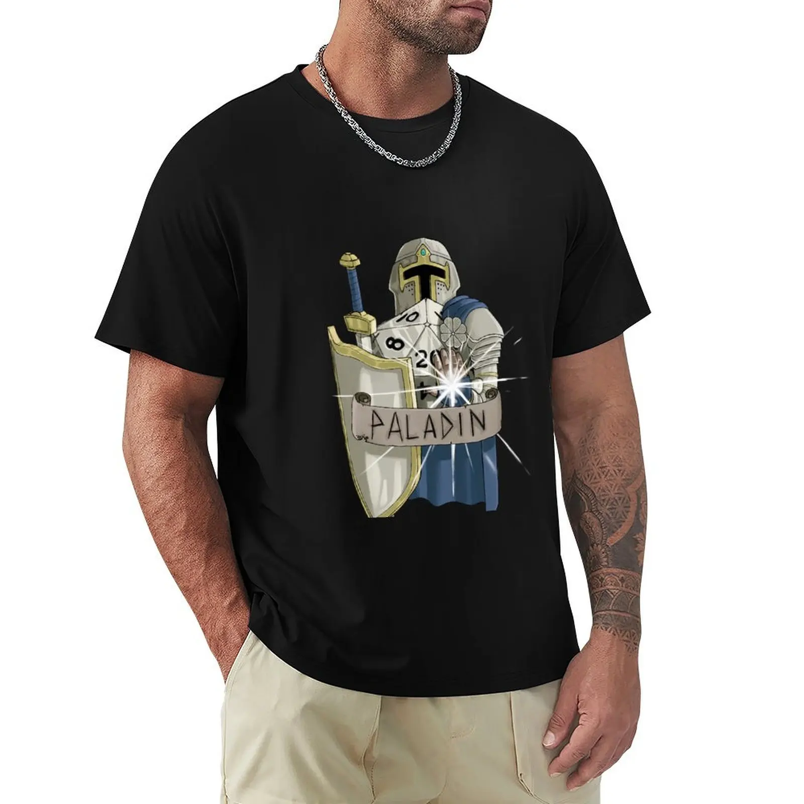 

D20 Paladin T-Shirt Fashion Pattern Printed Tee Shirt