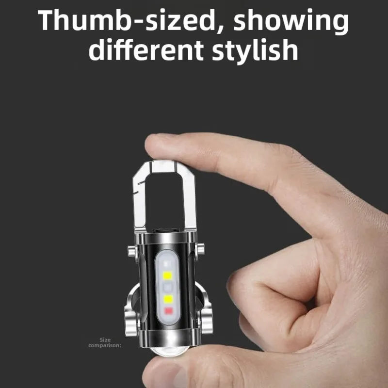 2025 New Portable Keychain Flashlight - Outdoor Waterproof, Multi-Functional, Ultra-Small & Mini Lighting Device