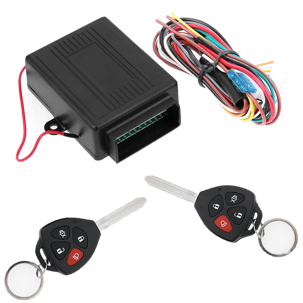 12V Car Auto Remote Central Kit Waterproof Door Lock Alarm Keyless Entry System Central Locking Remote Control Kit Accessories