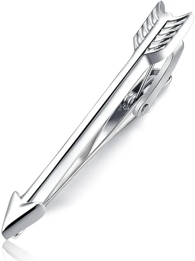Elegante Clip de Corbata con Diseño de Flecha para Hombre, Regalo Perfecto para Bodas o Negocios, 4.9cm, Acero Inoxidable