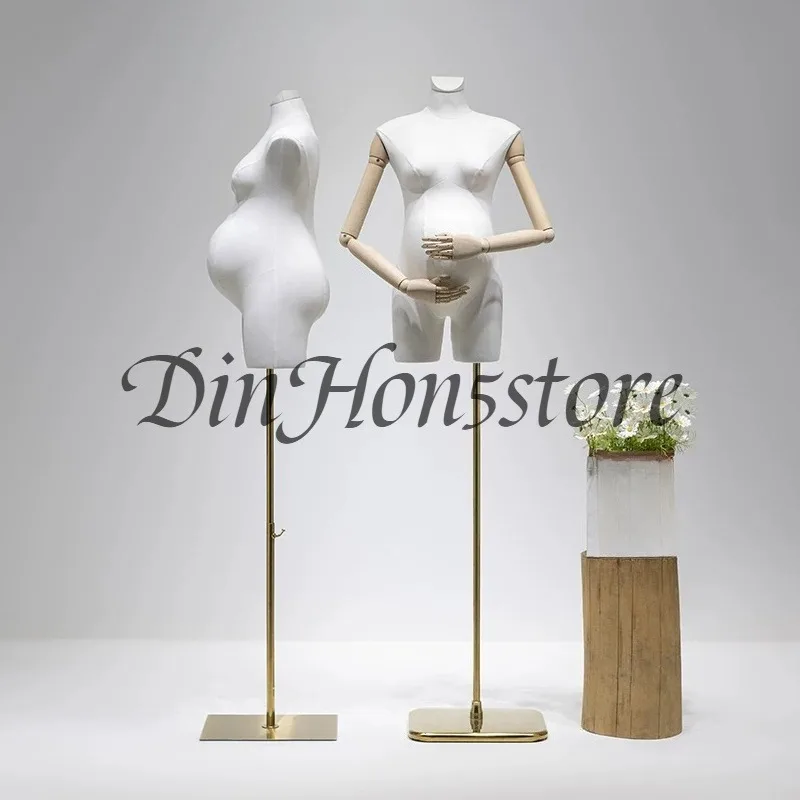 Pregnant woman's mannequin Big belly half body model props  for mother and baby store clothes display