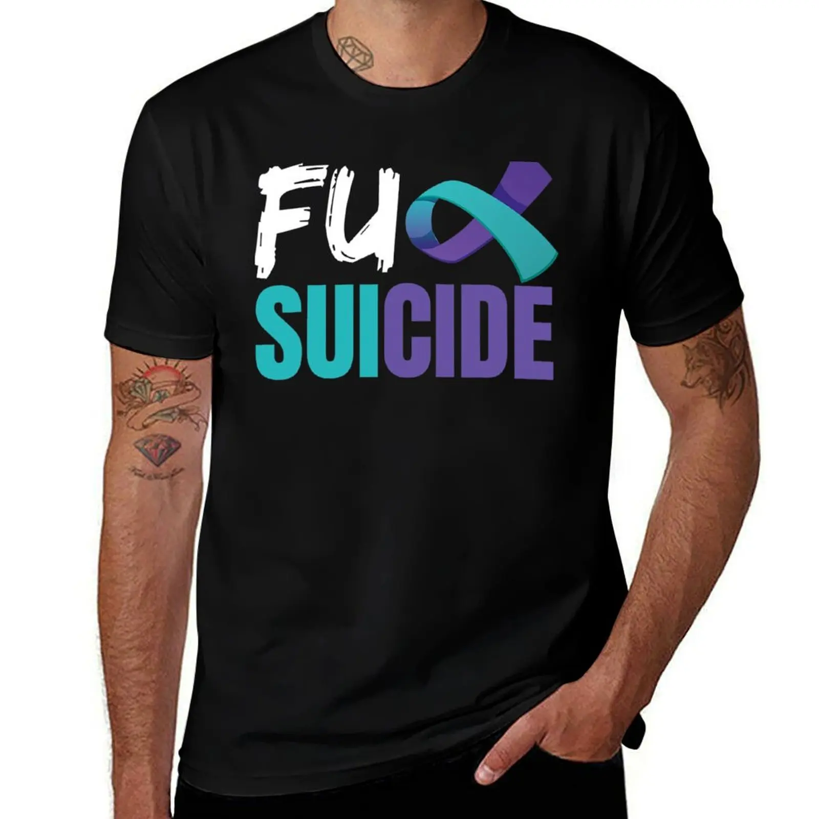 Suicide Prevention Suicide Awareness Quote T-Shirt for a boy luxury clothing labubu mens workout shirts