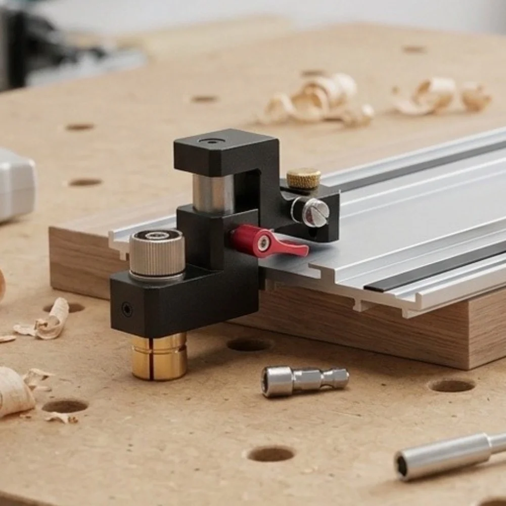 For Precision Woodworking Track Saw Stop Woodwork Cutting Guide Black Lateral Support Arms Tilt Resistant Design