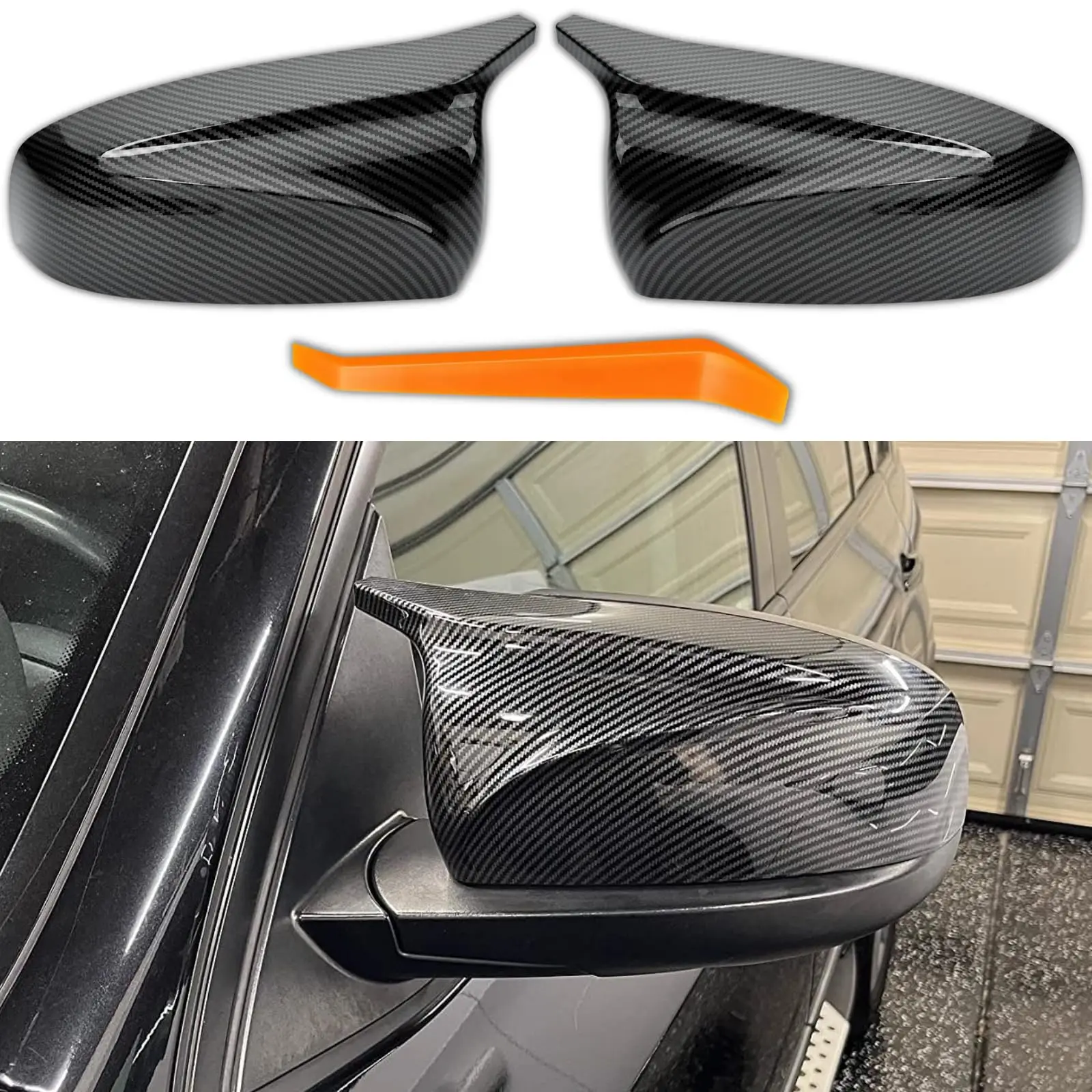 

Крышка зеркала заднего вида, Стайлинг автомобиля, ярко-черная крышка зеркала из углеродного волокна для BMW X5 E70 X6 E71 2007-2013