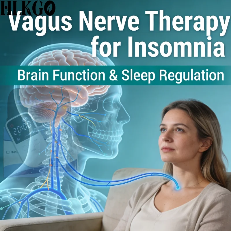 Low Frequency Pulse Therapy Micro-Current Stimulator, Portable tVNS Device for Sleep Improvement Stress Anxiety Relief