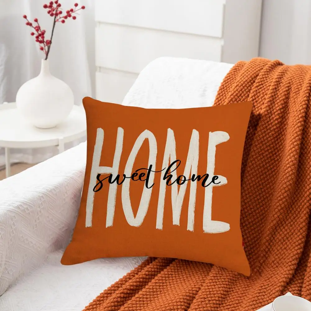 Machine Washable Pillowcase Autumn Farmhouse Pumpkin Harvest Decorative Throw Pillow Covers for Sofa Couch Wrinkle-resistant