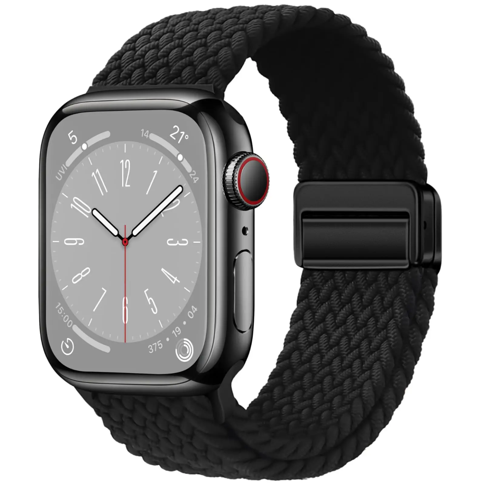 Apple Watch用編組ストラップ,バンド44mm, 40mm, 45mm, 49mm, 41mm, 38バックル,iwatchシリーズse,7, 3, 6, 8 9ウルトラ2、磁気バンド