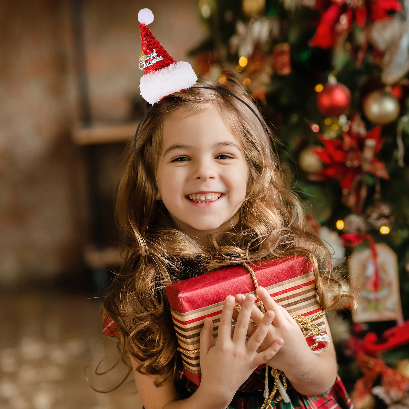 

1Pcs Xmas Christmas Headband Creative Hair Band Holiday Party Decor Lightweight Comfortable for Cosplay Events