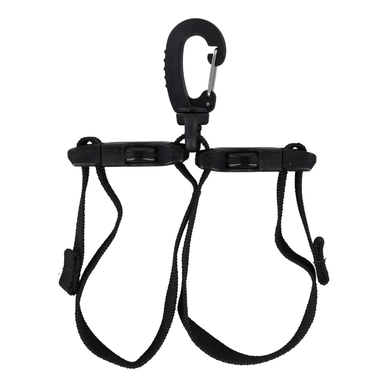 Scuba Diving Fin Keeper Webbing Strap Featuring Adjustable Double Buckles and Metal Hook for Secure Fin Holding