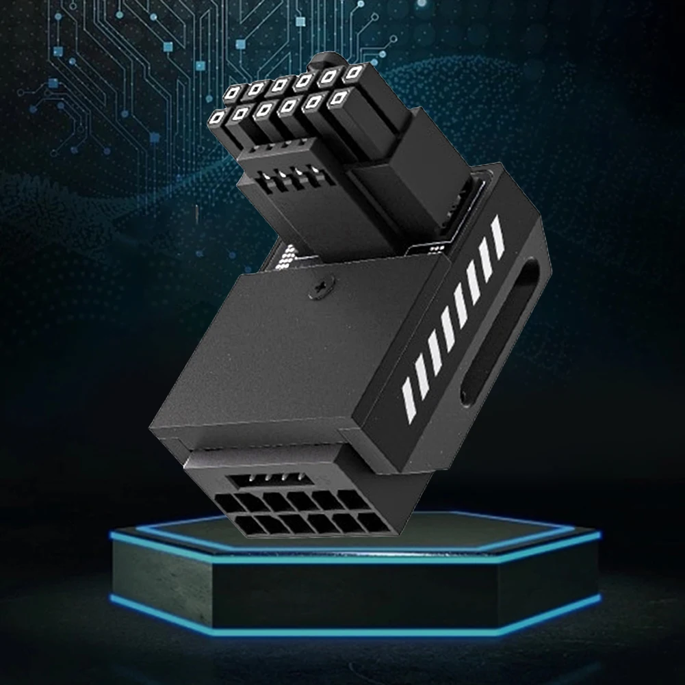 

600W 12+4pin PCI-e 5.0 16pin Power Adapter 90 Degree Right Angle 16pin 12VHPWR GPU Male To Female Connector for RTX 3090Ti