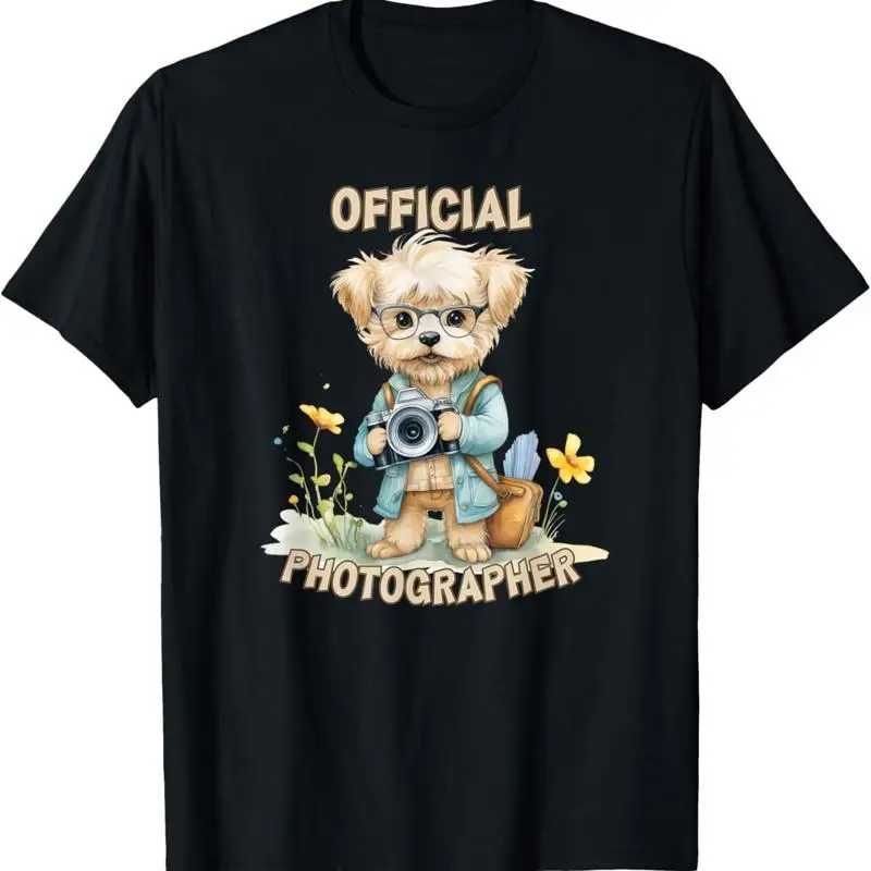 Official Photographer Cute Dog Funny Event Photography T Shirt