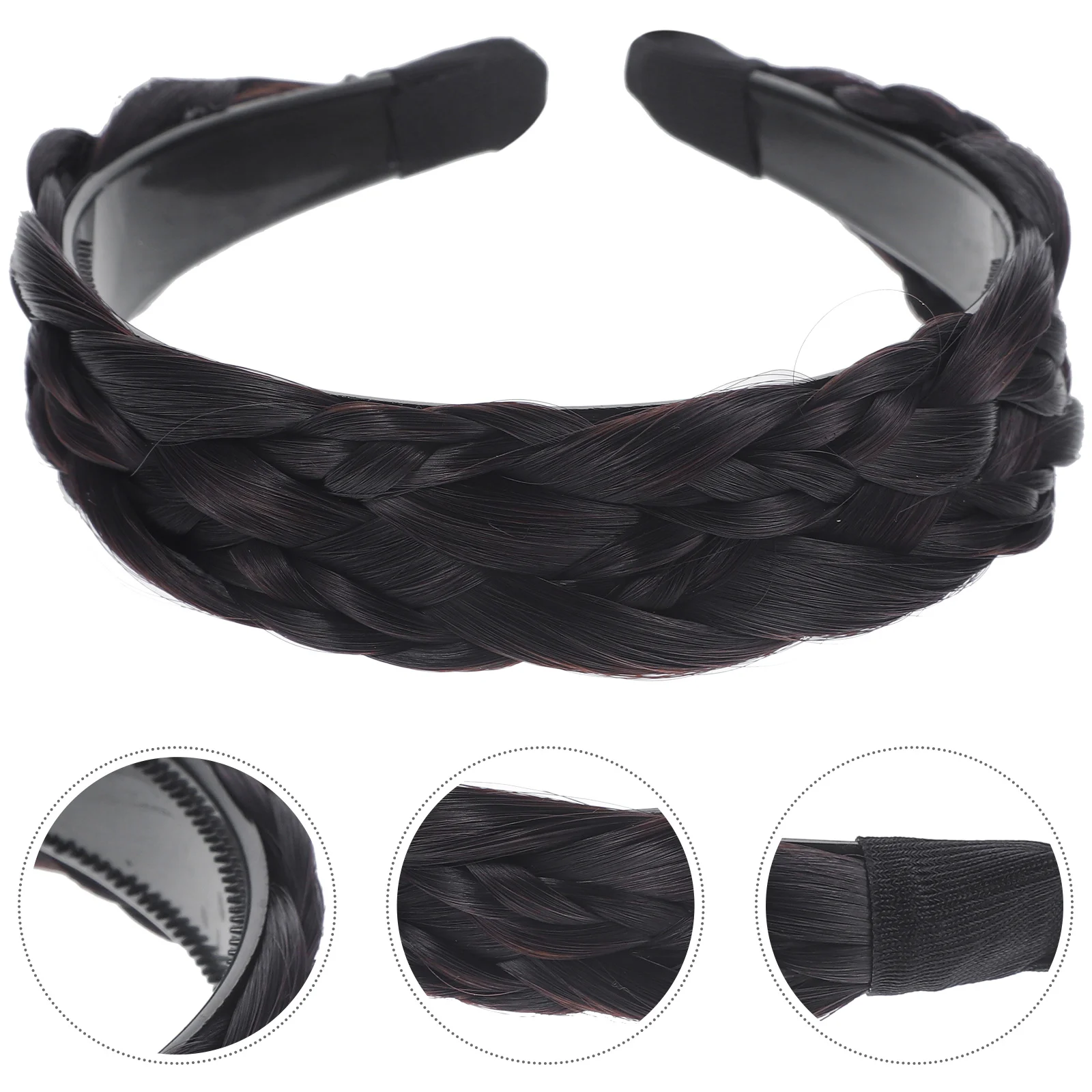 

Braided Headband Bride Hair Ribbons Sequin High Temperature Wire Hairstyle with Teeth