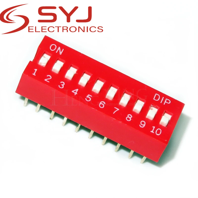 10piece Red DIP switch DS-10 (10 bits)