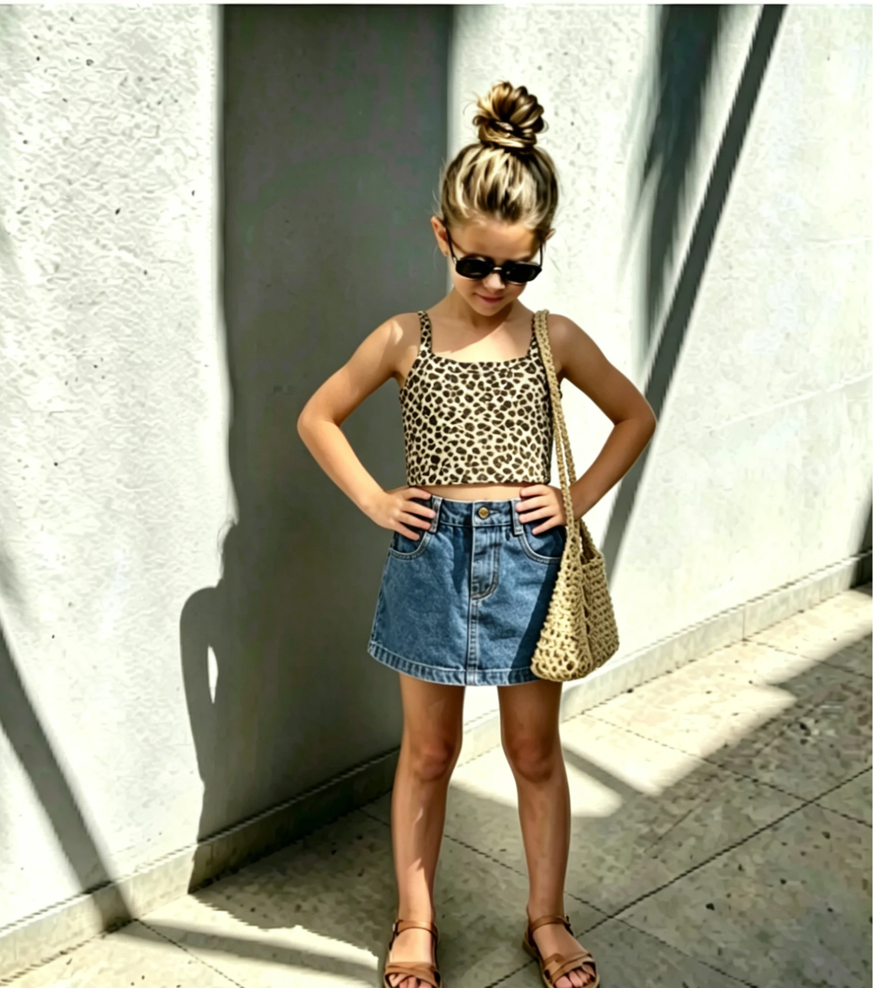 New Leopard Print Vest for Girls Fashionable Summer Clothes for Baby Girls Backless Short Children Suspender Top