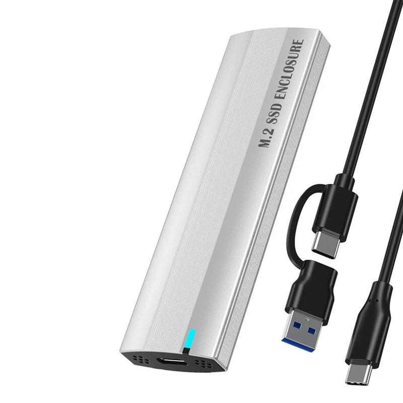M.2 Hard Drive Enclosure NGFF Dual Protocol Typec Mobile Hard Drive Enclosure SATA SSD Solid State To USB