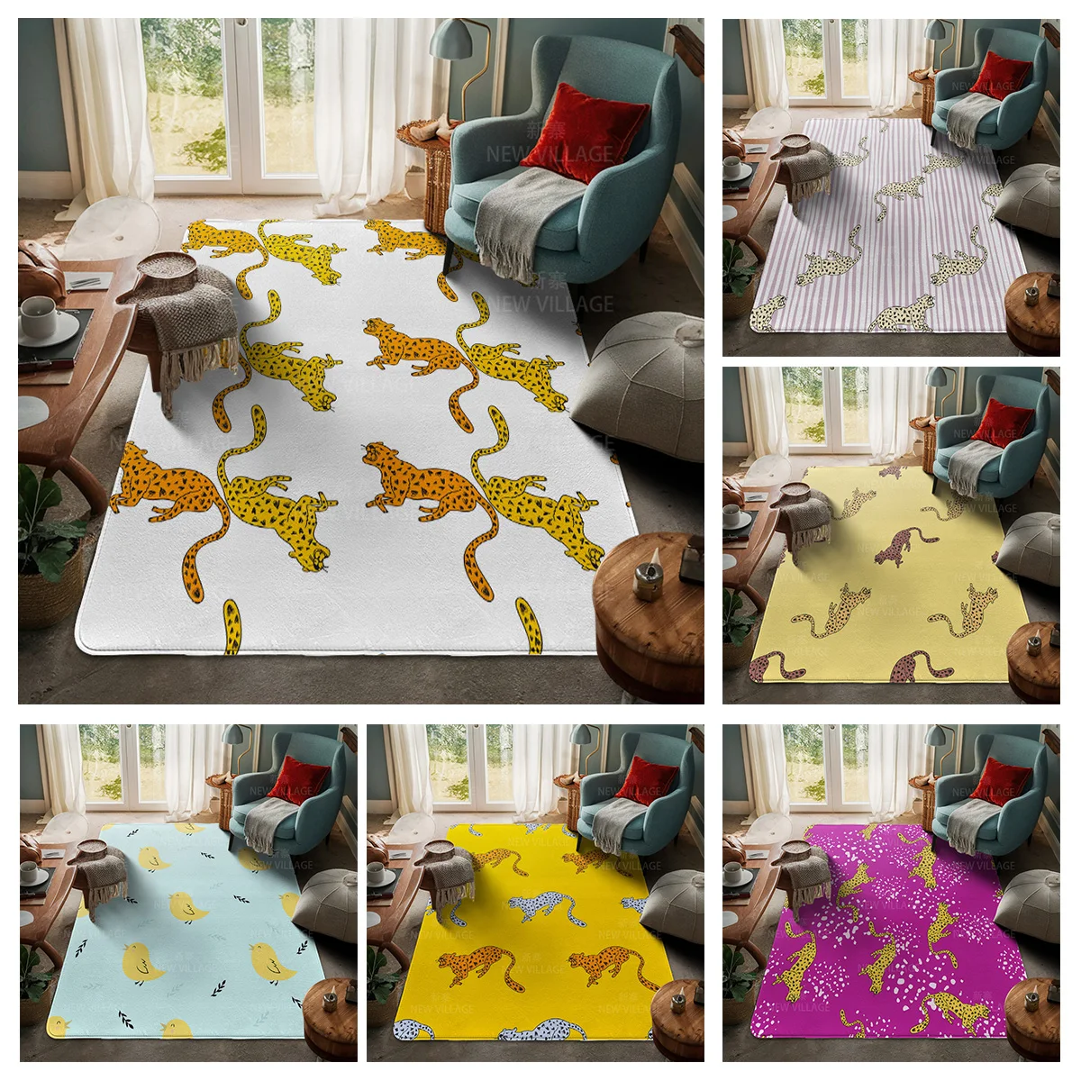 House entrance carpet Home door mat Room Bath Foot bathroom non-slip Kitchen water absorption rugs Modern Nordic cute animal