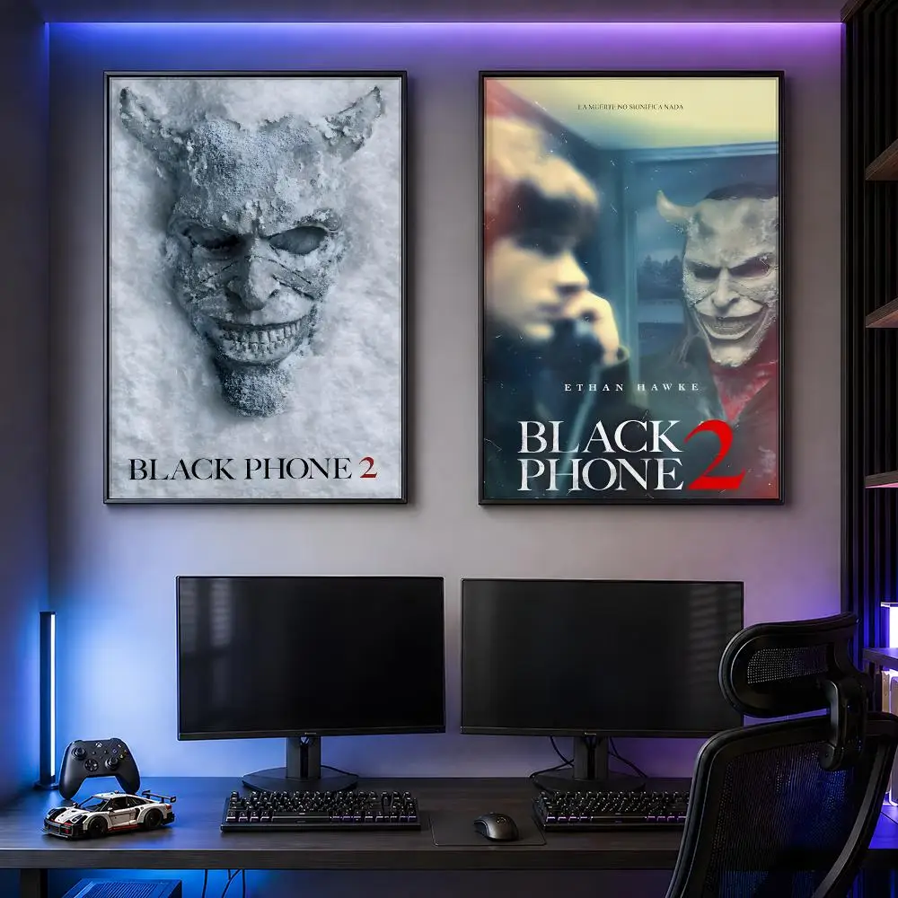 Movie The Black Phone Gothic Horror Poster PP Self Adhesive Decorative HD For Garage Gaming Room Living Room Gift