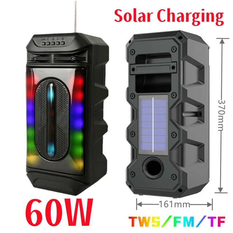 

Caixa De Som 60W Karaoke Outdoor Portable Sound Box Speaker Wireless Large Home Theater Bluetooth Party Speakers With Wired Mic