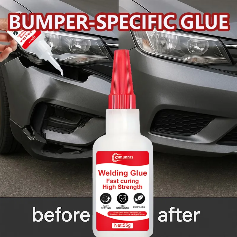 Car Bumper Plastic Repair Glue, Strong Welding Adhesive for Broken Cracks, Side Mirror Base and Car Shell Plastic Parts
