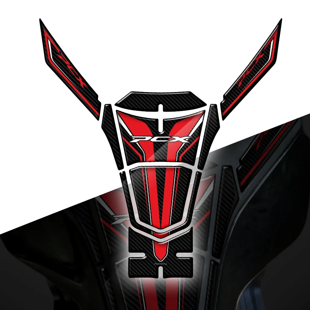 

For Honda PCX 125 160 PCX125 PCX160 2021 3D Resin Carbon Look Motorcycle Gas Tank Pad Sticker