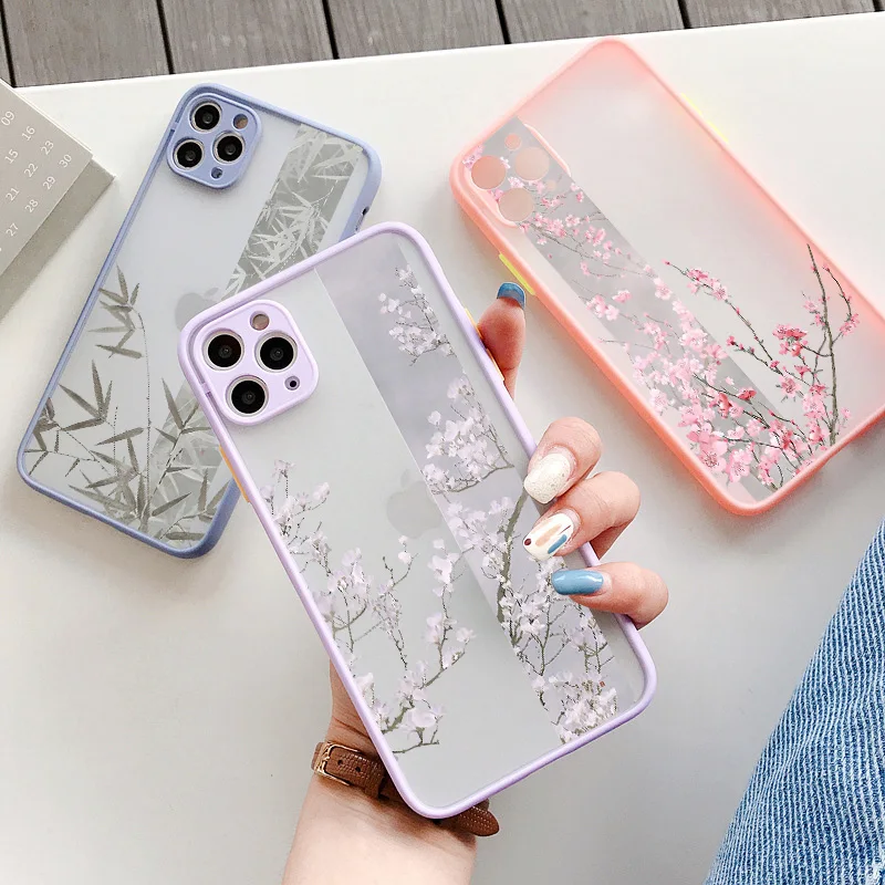 Vintage Rose Flower Phone Case for iPhone 16 Promax 7 8 Plus SE2 X XR XS MAX 12 13 11 14 15 Pro Max Back Shockproof Cover Fundas