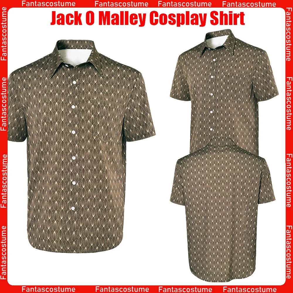 Male Jack Cosplay O Malley Shirt Movie Red Cosplay One Roleplay Costume Top Clothing Adult Outfits Halloween Carnival Party Suit