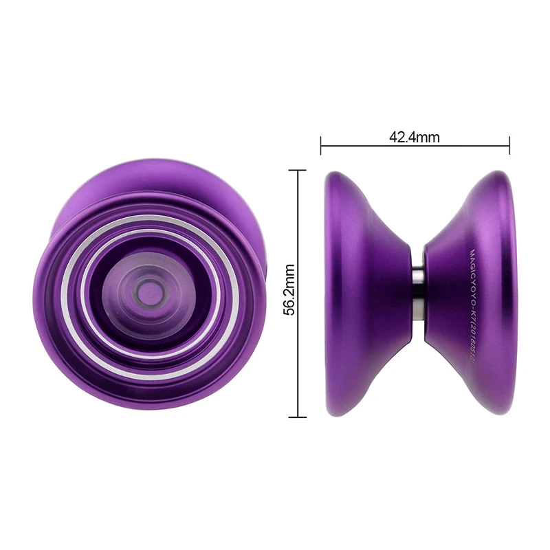 MAGICYOYO K7 + K2 Crystal Responsive Kids Beginner Yoyo Durable ABS &Alloy Responsive Alloy Yoyo With 2 Bags 2 Gloves 10 Strings