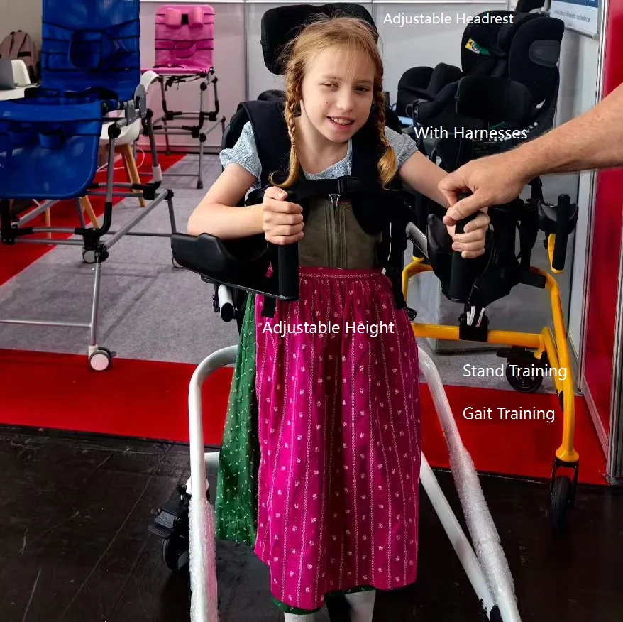 

HEDY GT01 Easy Adjustable Pediatric Cerebral Palsy Gait Trainer Walker Walking Aids With Seat For Disabled Special Needs Child