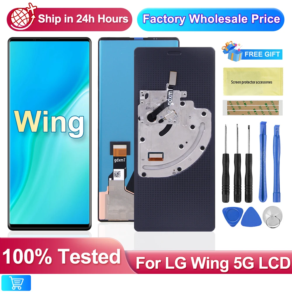 

AAA+ For LG Wing 5G LCD Display Touch Screen Digitizer Assembly for LG WING mobile phone lcd screens Replacement parts.