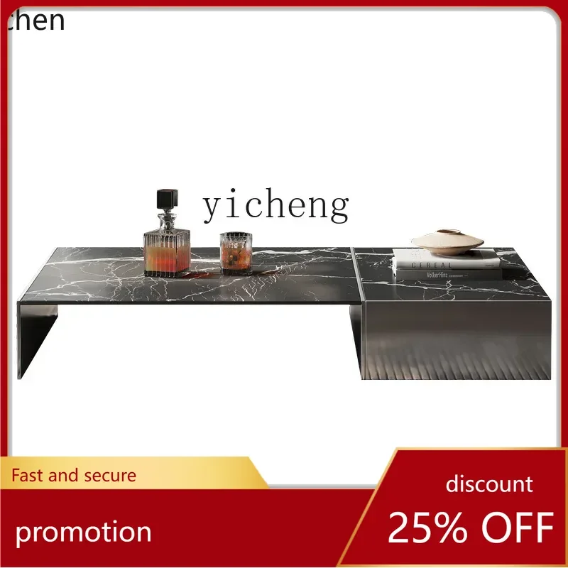 

Современный креативный журнальный столик ZML, новый журнальный столик из каменной плиты с жемчугом, домашняя гостиная, журнальный столик из каменной плиты Deli Feng