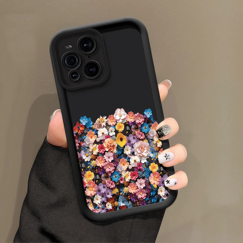 Beautiful Sunflowers Print Phone Case For OPPO Find X3 X5 Pro Soft Silicone Camera Lens Protection Shockproof Bumper Back Cover