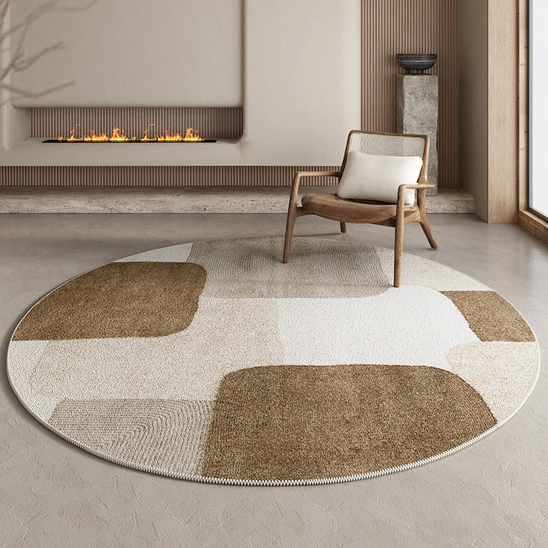 

Round Living Room Large Area Carpet Bedroom Bedside 2024 New Anti Slip Carpets French High End Sofa Coffee Table Antifouling Rug