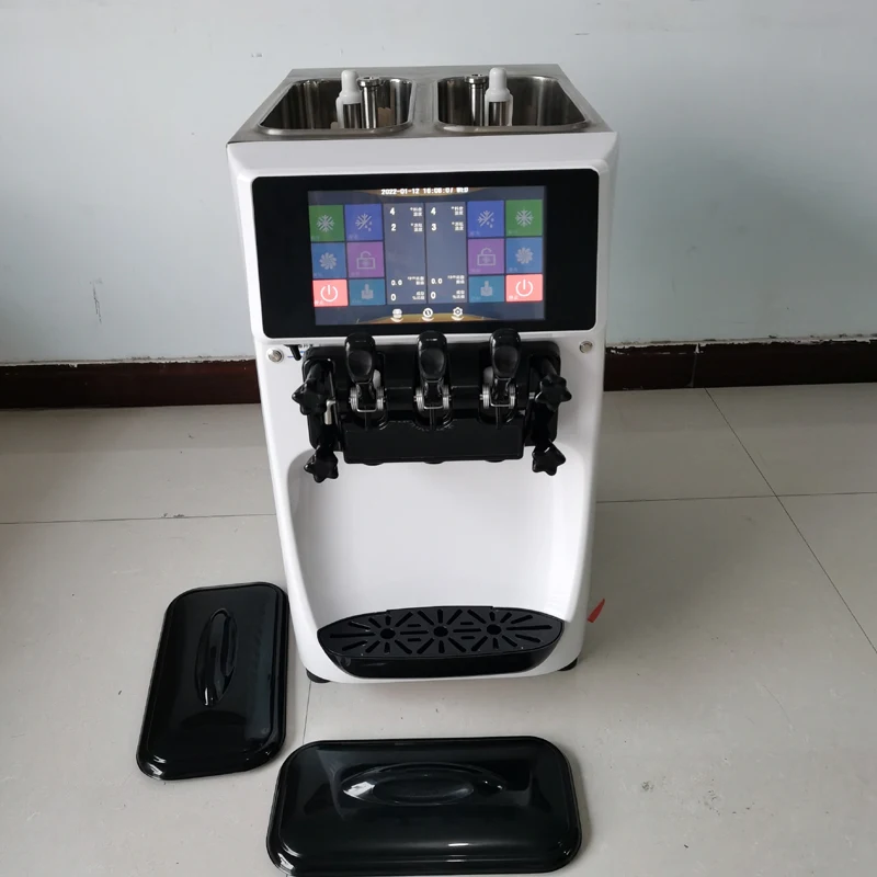 Soft Serve Ice Cream Machine With LCD Panel Ice Cream Vending 2900W