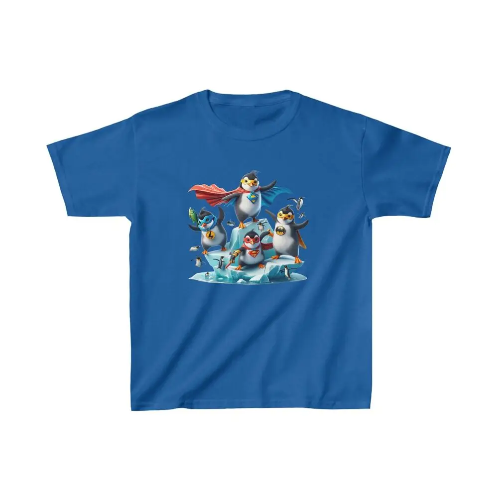 Arctic Heroes: Super Penguins Unite Kids' Tee! Penguins Tee Anime Graphic T-shirts High Quality 100%Cotton Short Sleeve