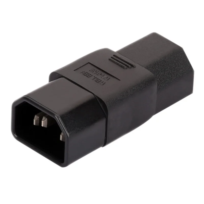 1PCS Black C14-C21 power plug IEC 320 C14 to C21 malet to female AC power adapter converter socket for PDU/UPS server cabinet