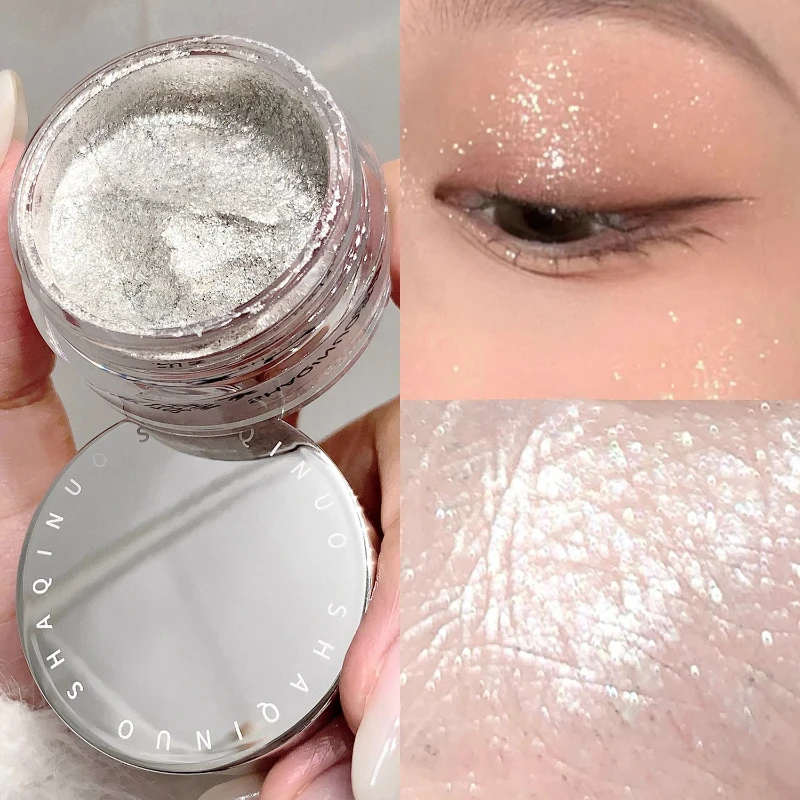 Galaxy Crushed Eye Shadow Highlighter Palette Diamond Shimmer Monochrome Highlighter Powder Brighten Shiny Eyes Makeup Cosmetics