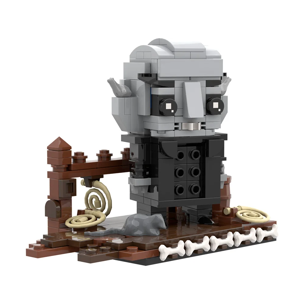 MOC Nosferatu BrickHeadz-Kit de bloques de construcción, película de terror, modelo de vampiro gótico, juguete, regalo para adultos