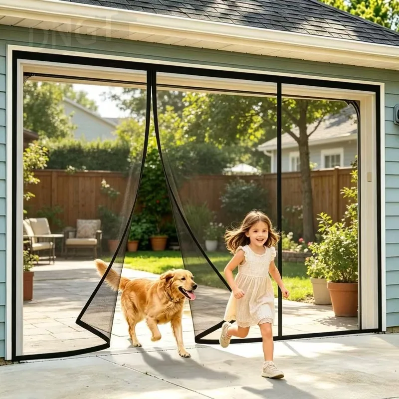 Magnetic Door Screen,Auto Closing Anti-Insect Mesh Curtain for Glass Doors & Sliding Doors,Easy Installation Customizable Size
