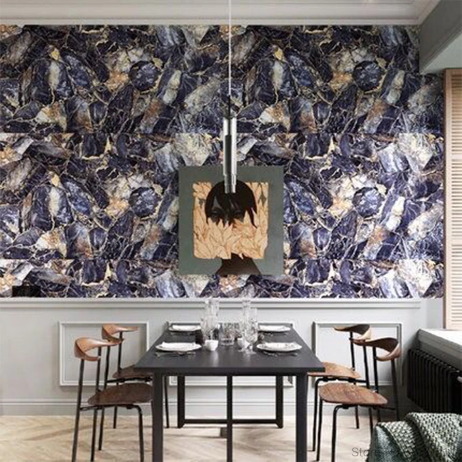 Fire Retardant Waterproof Kitchen Marble Remodeling Wallpaper Film Table Countertop Living Room Wall Background Sticker