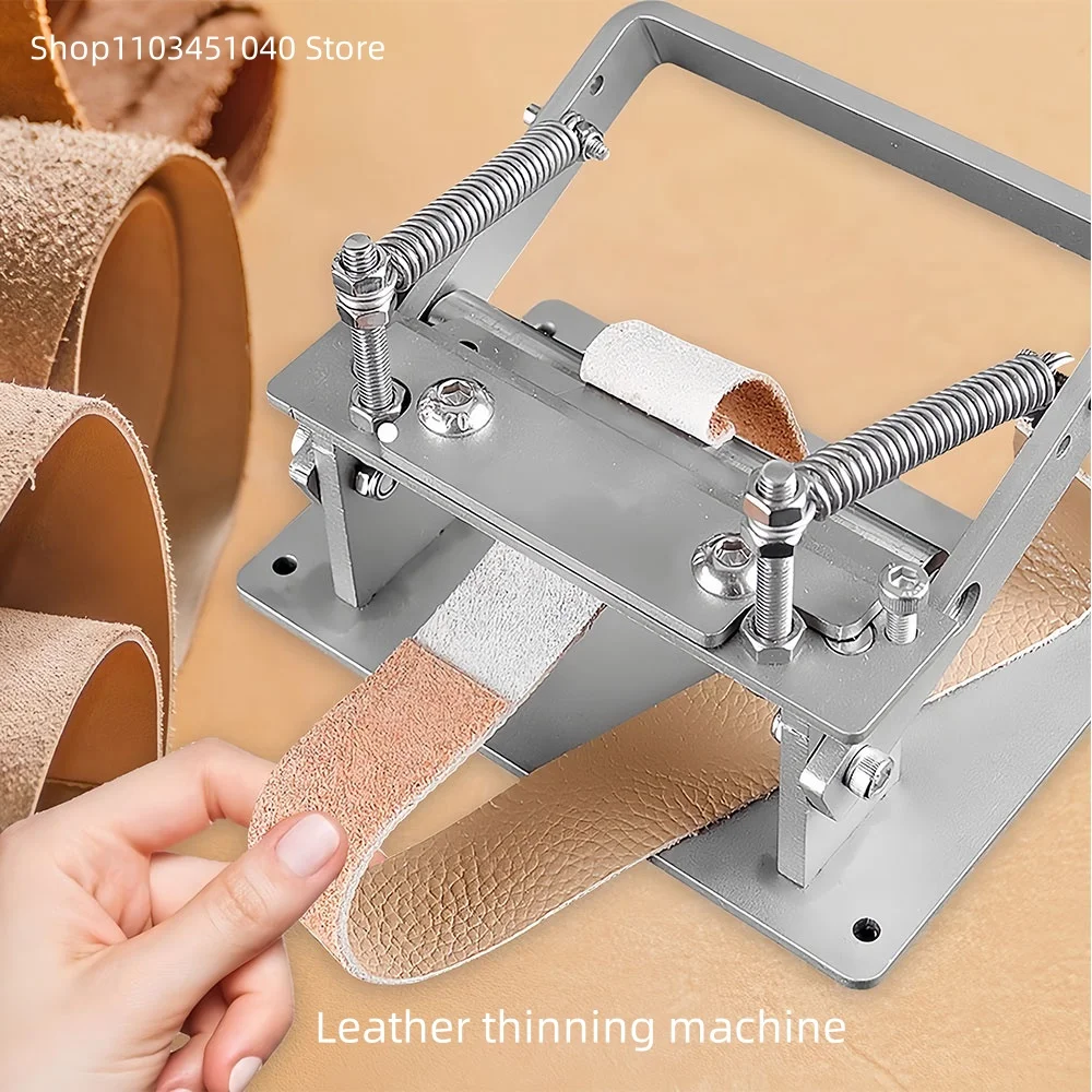 New Manual Leather Skiving Machine Strip Belt Thinning Skiver Splitter Cowhide Leather Peeling Machine DIY Strap Cutting Tools