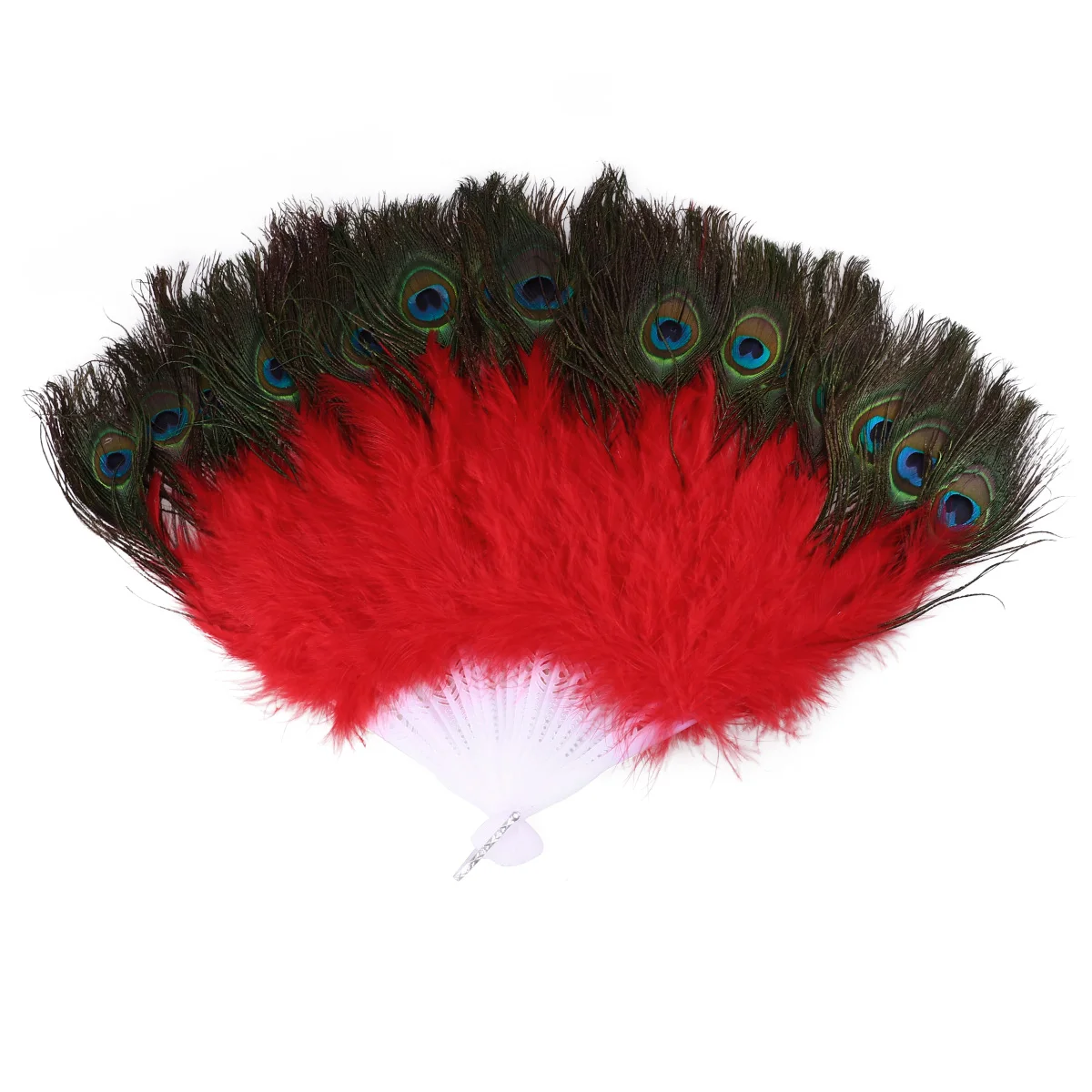 

Portable Fans Decorative Foldable Handheld Performance Party Dancing Props Safe Durable Plastic Handle
