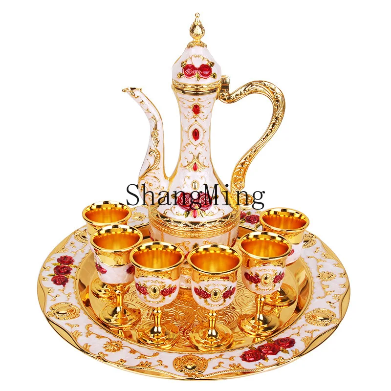 

PYH retro palace creative wine set home wedding metal gift wine pot set ornament