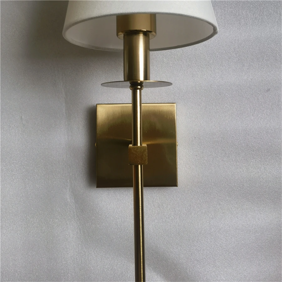 Imagem -05 - Lâmpada de Parede Retro Americano Abajur de Tecido Bedside Reading Wall Light Decoração de Casa de Banho Lâmpada de Bateria