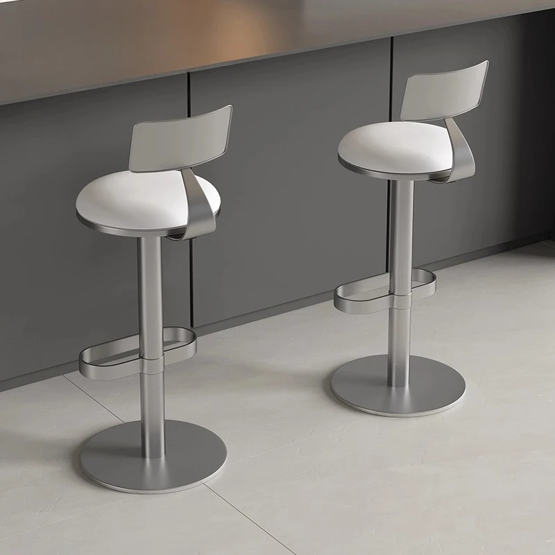 Modern Swivel Bar Stool Height Adjustable Counter Chair for Home Kitchen Island Chairs Creative Retro Pub Stool with Backrest