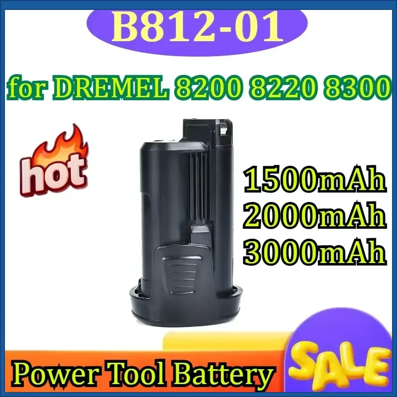 10.8V 12V 1500mAh-3000mAh Battery B812-01 B812-02 for DREMEL 8200, 8220, 8300