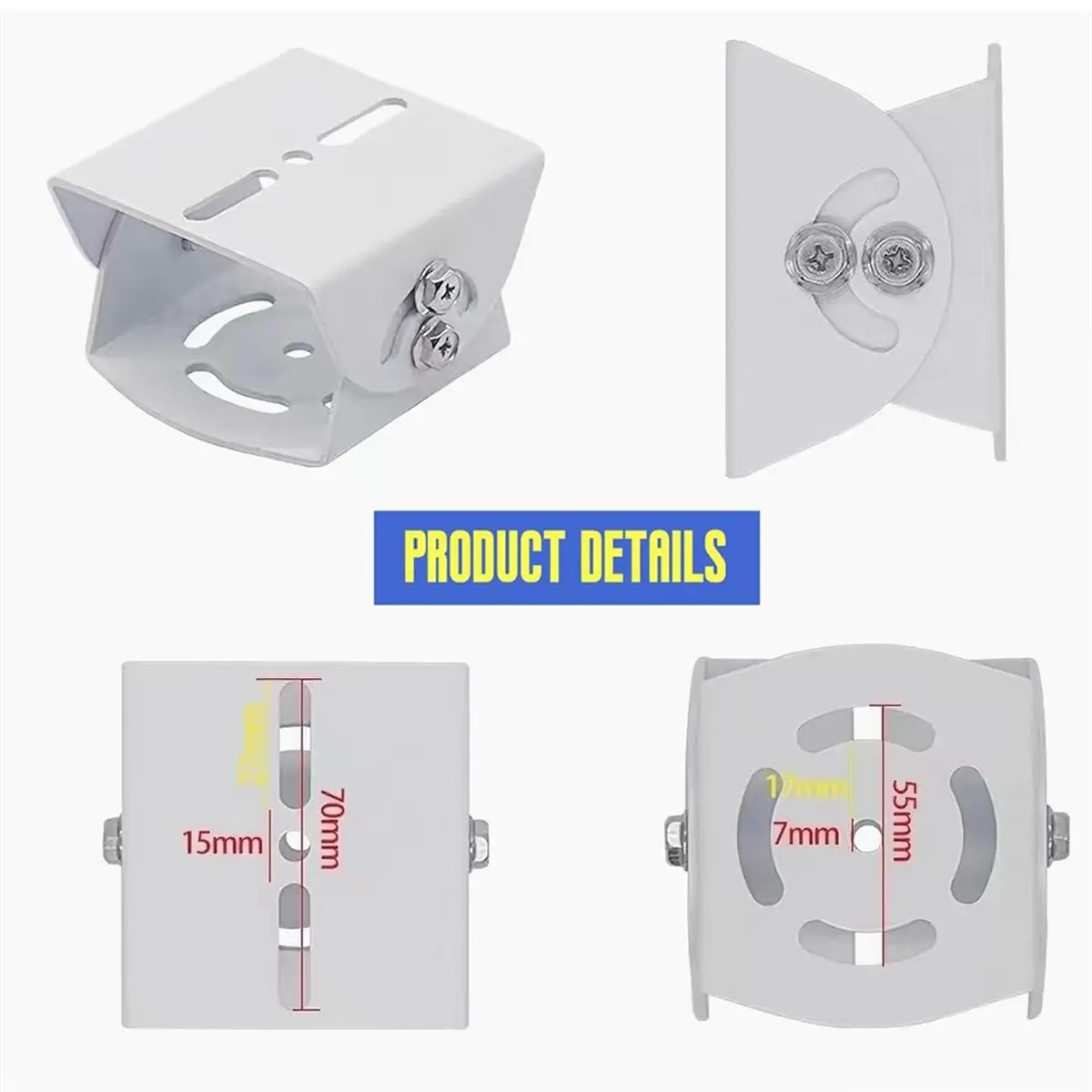 A40I 2D Adjustable Security Surveillance CCTV Camera Mounting Bracket Head Universal Joint Bracket Crossbar Adapter