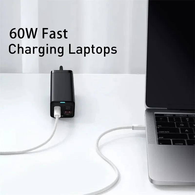 USB C 충전기 케이블, PD 60W, C타입 편조 충전 케이블 코드, 고속 충전 와이어, 아이폰 15 프로 맥스 플러스, 1M, 2M, 2 팩