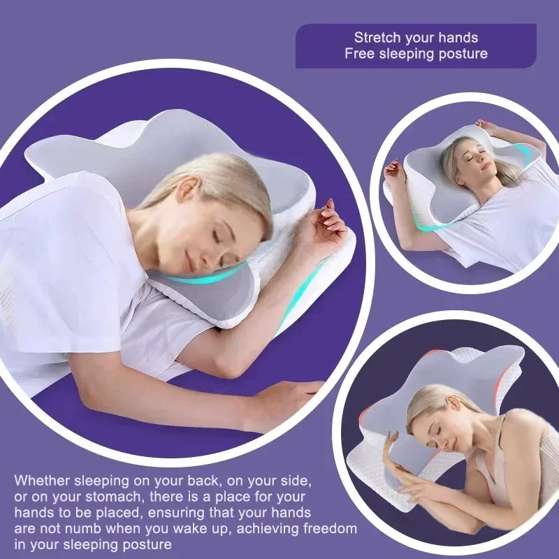 Quality Memory Foam Cervical Pillow Ergonomic Contour Orthopedic Pillow for Neck Pain Contoured Support Pillows Neck Pillow 이불